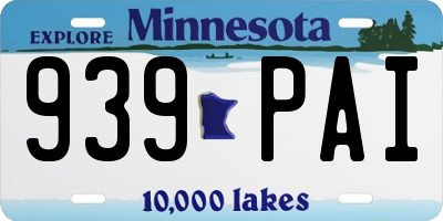 MN license plate 939PAI