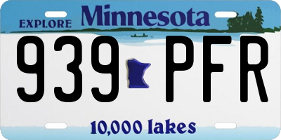 MN license plate 939PFR