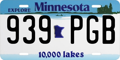 MN license plate 939PGB
