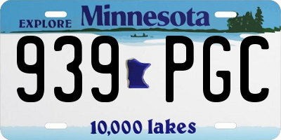 MN license plate 939PGC