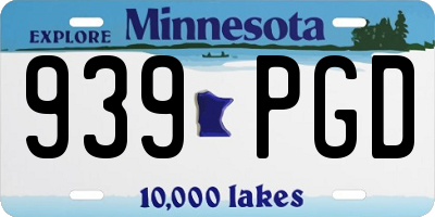 MN license plate 939PGD