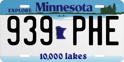 MN license plate 939PHE