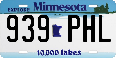 MN license plate 939PHL
