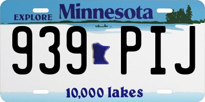 MN license plate 939PIJ