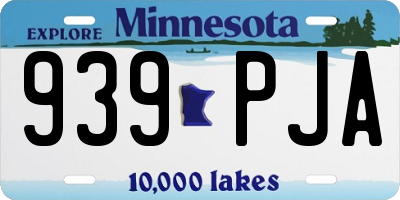 MN license plate 939PJA