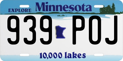 MN license plate 939POJ