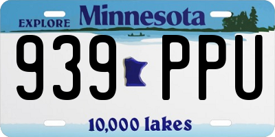 MN license plate 939PPU