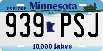 MN license plate 939PSJ