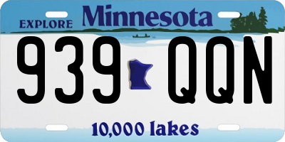 MN license plate 939QQN