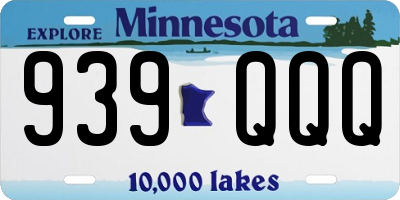 MN license plate 939QQQ