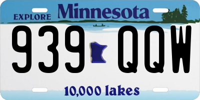 MN license plate 939QQW