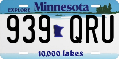 MN license plate 939QRU