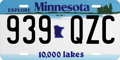 MN license plate 939QZC