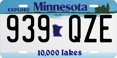 MN license plate 939QZE