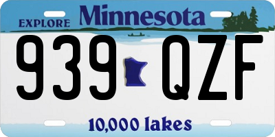MN license plate 939QZF