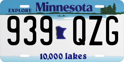 MN license plate 939QZG