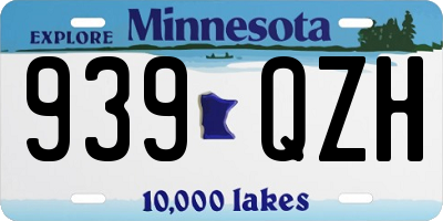 MN license plate 939QZH