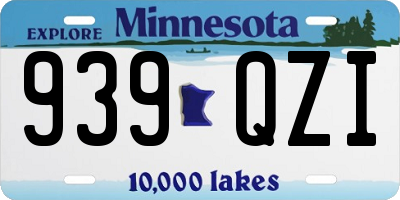 MN license plate 939QZI
