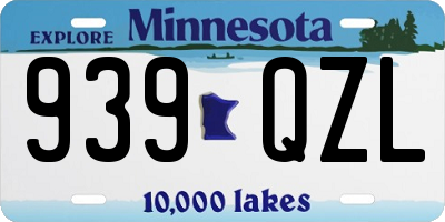 MN license plate 939QZL