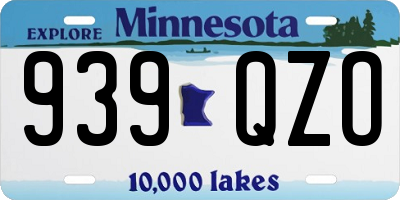 MN license plate 939QZO