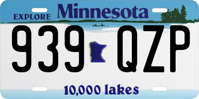 MN license plate 939QZP