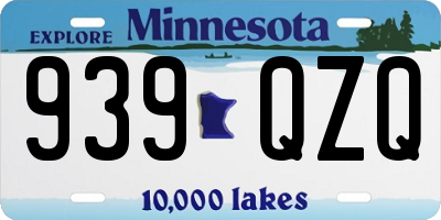 MN license plate 939QZQ
