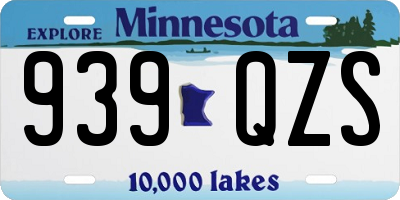 MN license plate 939QZS