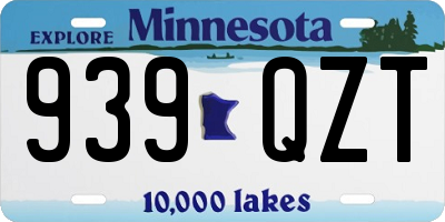 MN license plate 939QZT