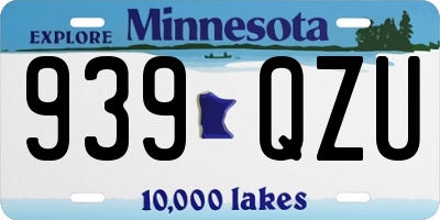 MN license plate 939QZU