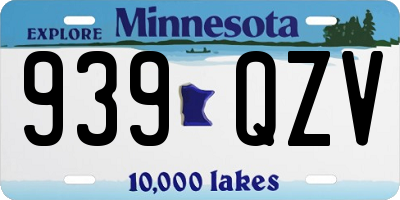 MN license plate 939QZV