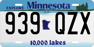 MN license plate 939QZX