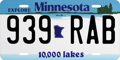 MN license plate 939RAB