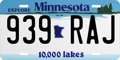 MN license plate 939RAJ