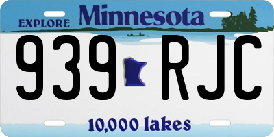 MN license plate 939RJC