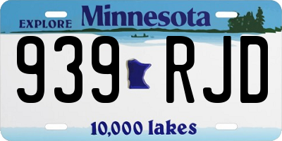 MN license plate 939RJD