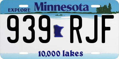 MN license plate 939RJF