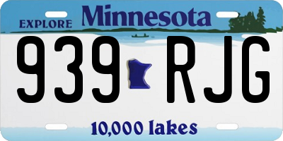 MN license plate 939RJG