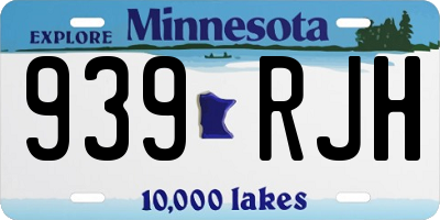 MN license plate 939RJH