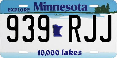 MN license plate 939RJJ