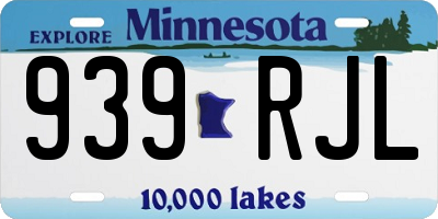 MN license plate 939RJL