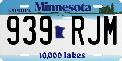 MN license plate 939RJM
