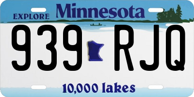 MN license plate 939RJQ