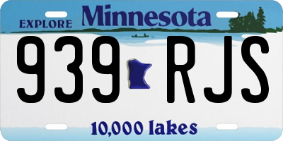 MN license plate 939RJS