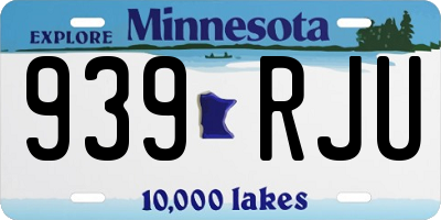 MN license plate 939RJU