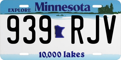 MN license plate 939RJV