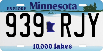 MN license plate 939RJY