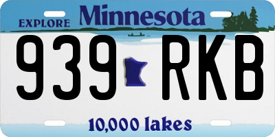 MN license plate 939RKB