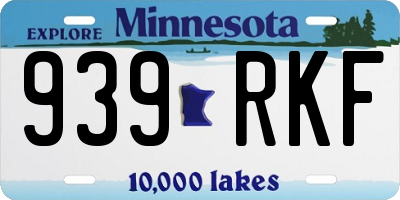 MN license plate 939RKF