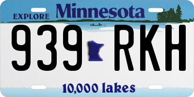 MN license plate 939RKH
