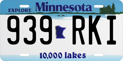 MN license plate 939RKI